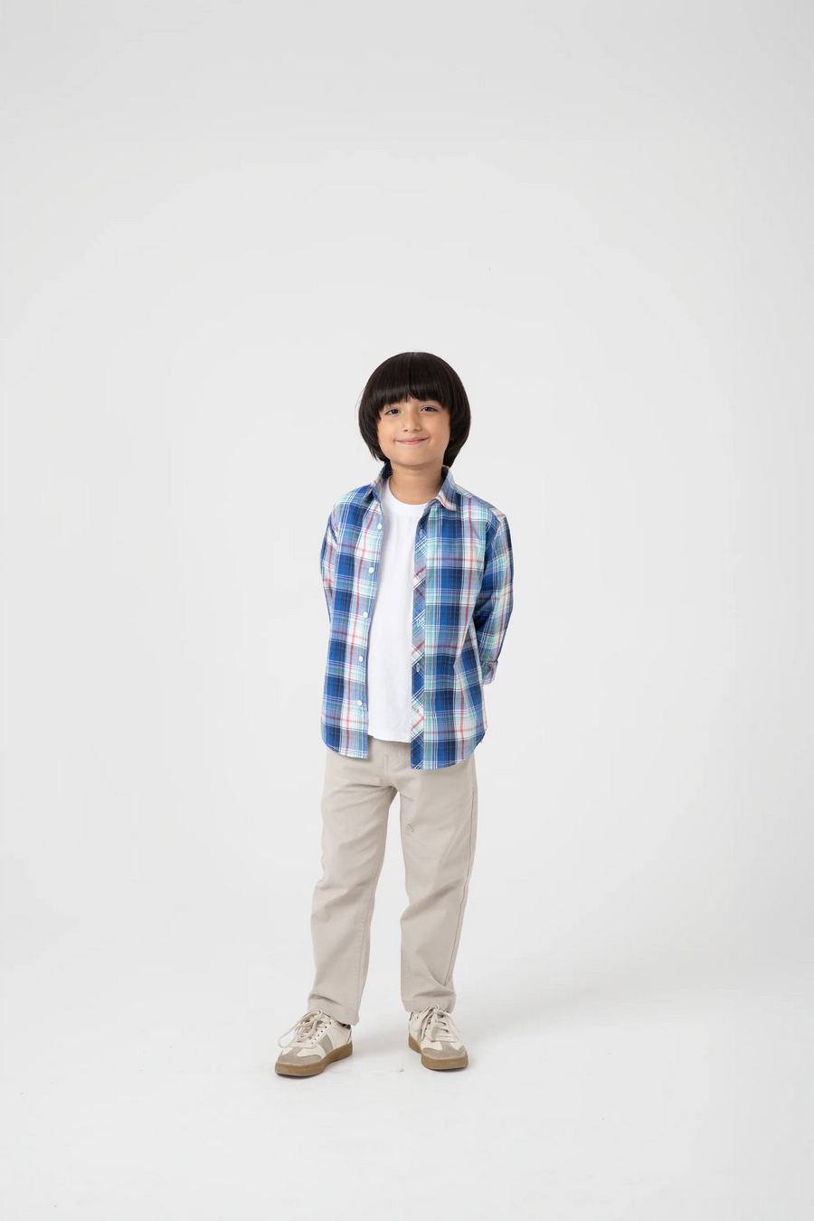Boys Color Trail Check Shirt