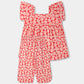 Red Daisy Cotton Co-ord Set