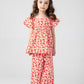 Red Daisy Cotton Co-ord Set