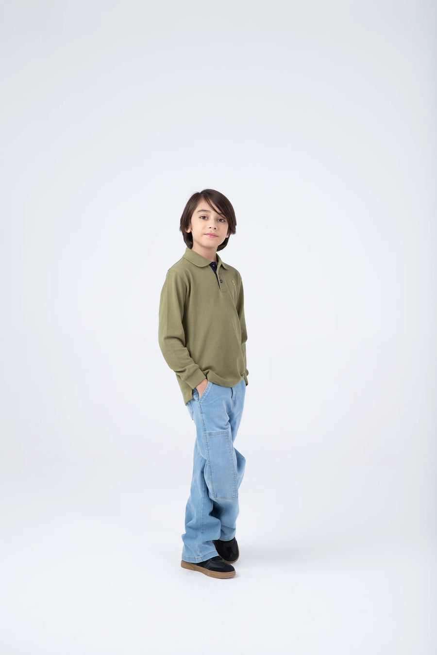Olive Pique Polo