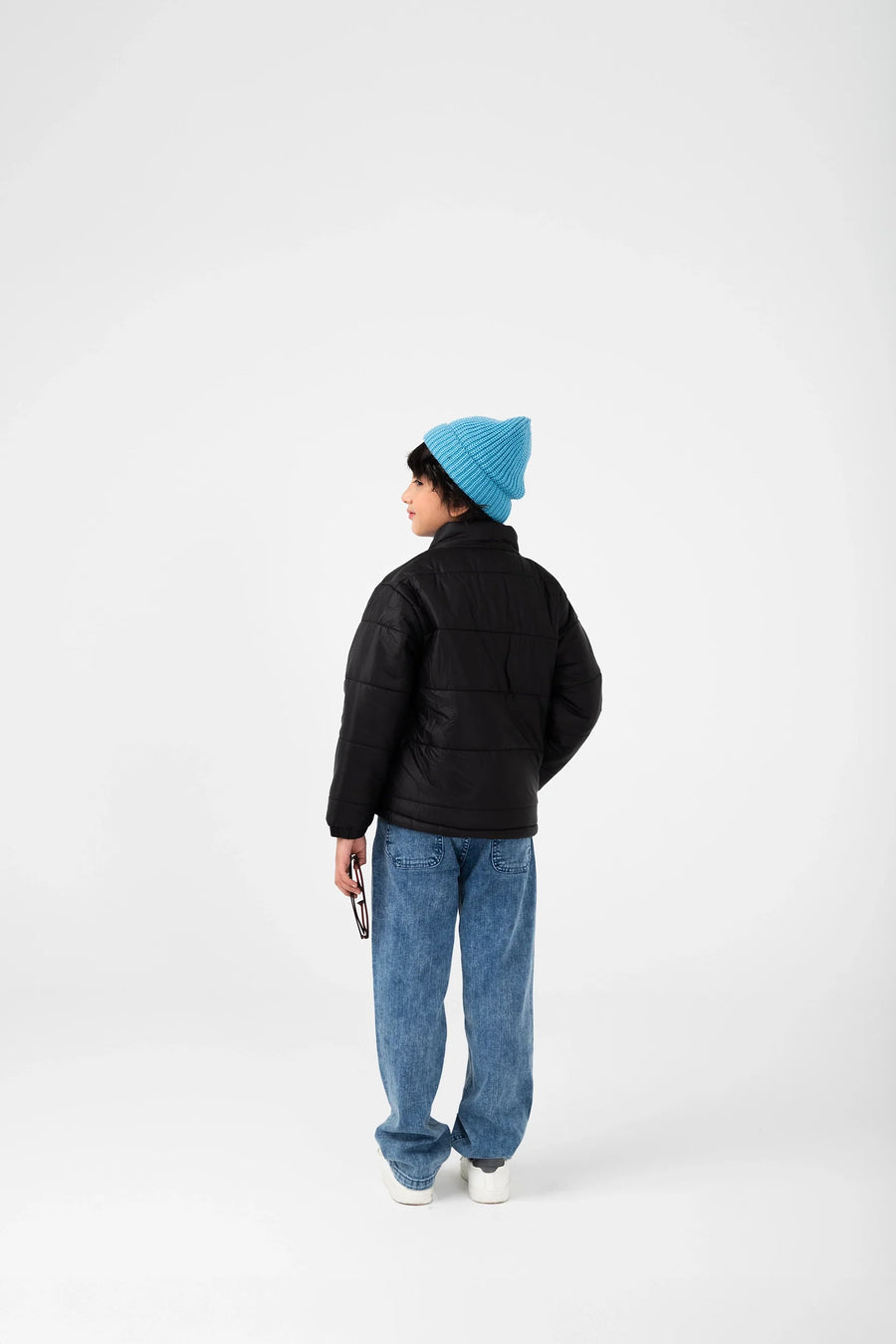 Boys Jet Black Puffer Jacket