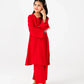 Red Chikankari Suit Set - 3pc
