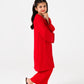 Red Chikankari Suit Set - 3pc