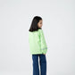Green Embroidered Gathered Top