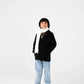 Boys Midnight Black Felt Coat