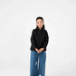 Girls Coal Black Quilted Jacket
