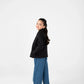 Girls Coal Black Quilted Jacket