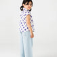 White Polka Dot Cotton Top