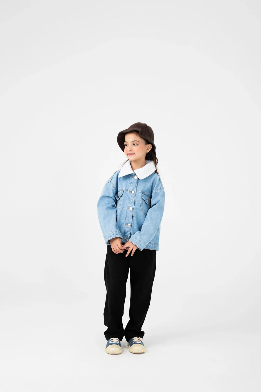 Girls Frost Collar Denim Jacket