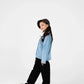 Girls Frost Collar Denim Jacket