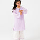Girls Lilac Chikankari Kurta Shalwar