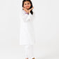 Girls Timeless White Chikankari Kurta Set