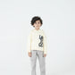 Boys Pale Yellow Graphic Fleece Hoodie