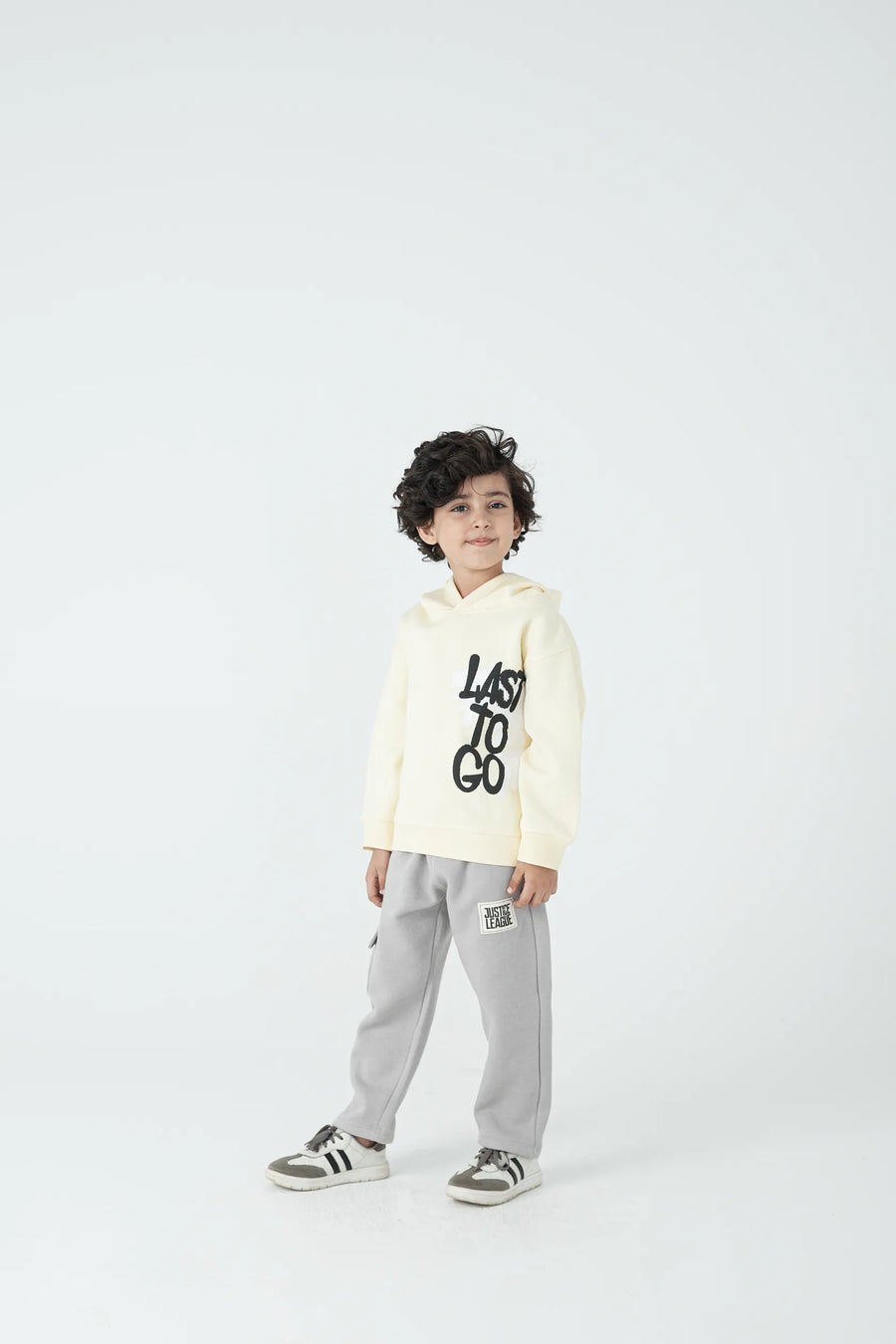 Boys Pale Yellow Graphic Fleece Hoodie