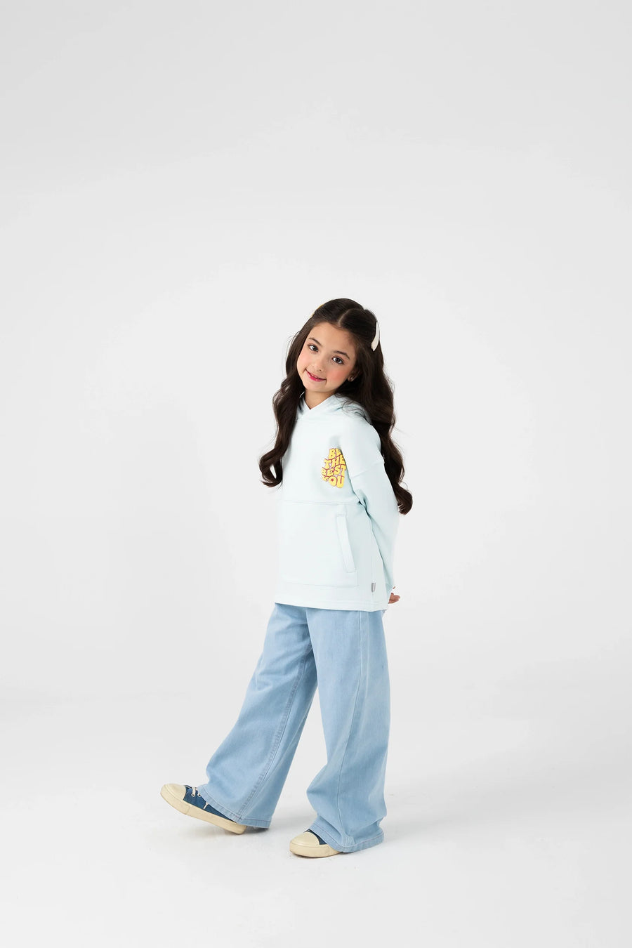 Girls Sky Fleece Pullover Hoodie