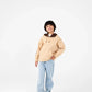 Boys Beige & Brown Fleece Hoodie