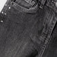 Girls Black Denim Boot-Cut Jeans