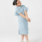 Sky Cotton Linen Long Dress