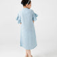 Sky Cotton Linen Long Dress