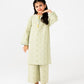 Soft Green Printed Cotton Kurta Set - 2pc