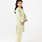 Soft Green Printed Cotton Kurta Set - 2pc