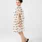 Printed Ivory Cotton Casual Dress
