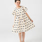 Printed Ivory Cotton Casual Dress