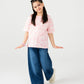 Girls Pink Printed Relaxed Tee