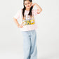 Girls Floral Frames Drop Tee