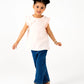 Soft Pink Flutter Cotton Top