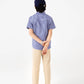 Boys Blue Checkered Cotton Shirt