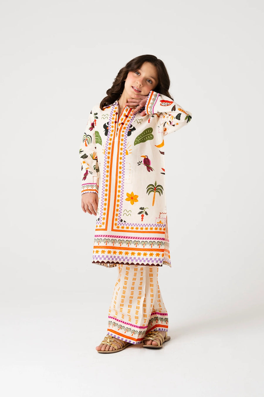 Girls Suntrail Printed Kurta Set