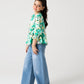 Verdant Whimsy Frill Top