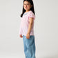 Pink Checkered Embroidered Top