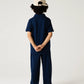 Mid Blue Jersey Co-ord Set