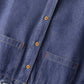 Blue Utility Denim Drop Top