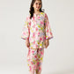Soft Floral Pink Kurta Shalwar - 2pc