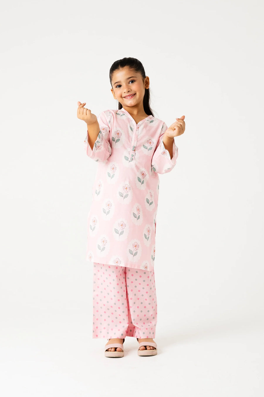 Floral Frams Printed Kurta Set - 2pc