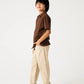 Boys Brown Popcorn Button Tee
