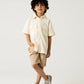 Boys Skin Waffle Button Tee