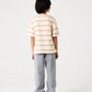 Boys Rust Stripe Drop Tee