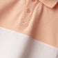 Boys Peach Panel Polo Shirt