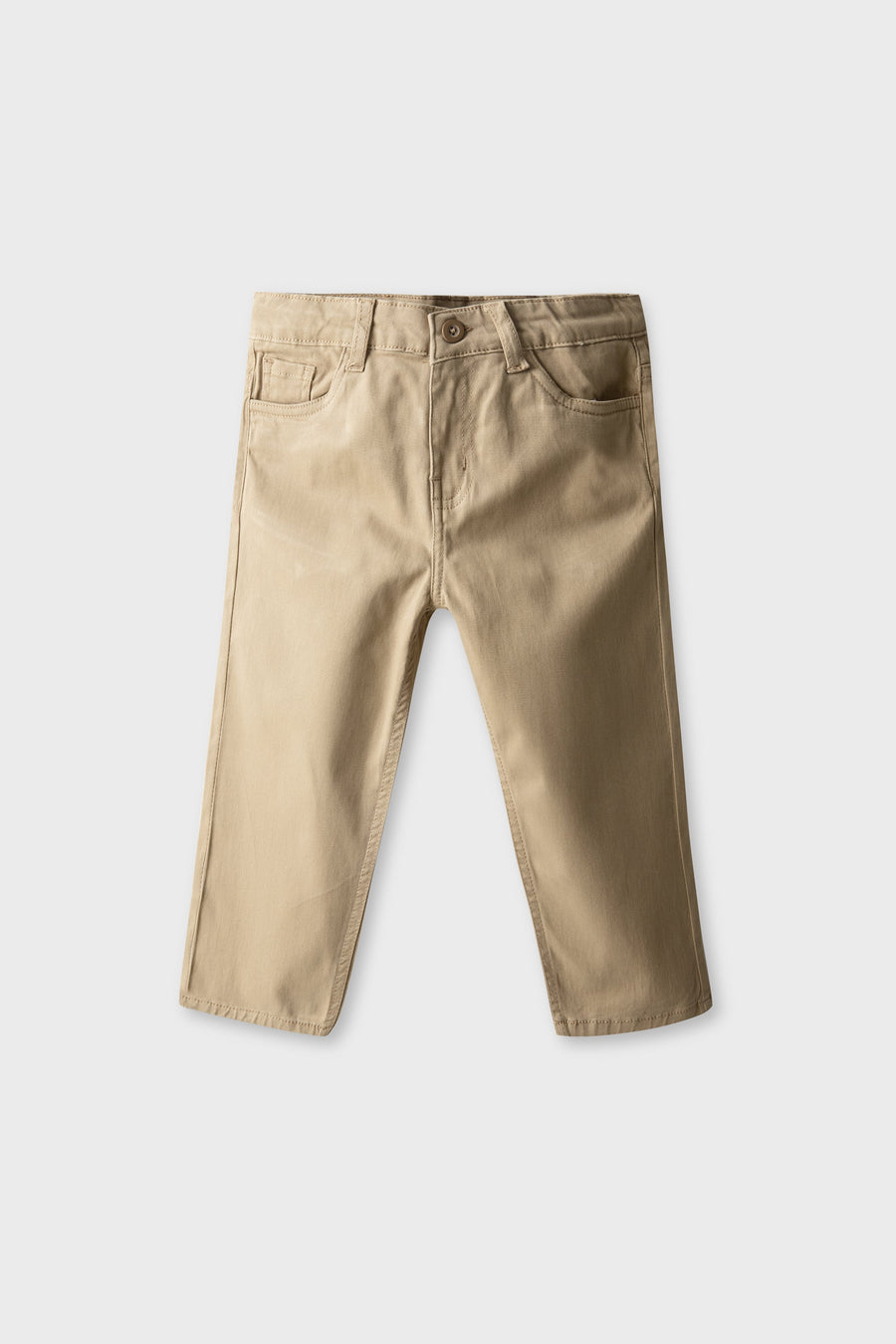 Boys Smart Straight Khaki Pants