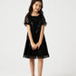 Black Sequin A-Line Dress
