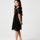 Black Sequin A-Line Dress