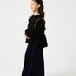 Midnight Black Smocked Dobby Top