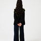 Midnight Black Smocked Dobby Top
