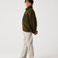 Boys Olive Sherpa Fleece Jacket