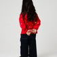 Red Heart Frill Bubble Top