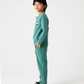 Boys Green Henley Waffle Co-ord Set